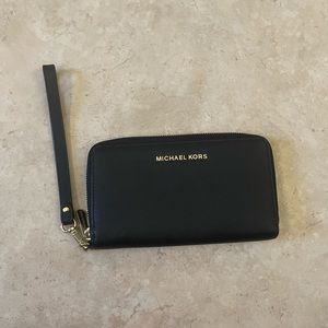 Michael Kors Black Wristlet Wallet